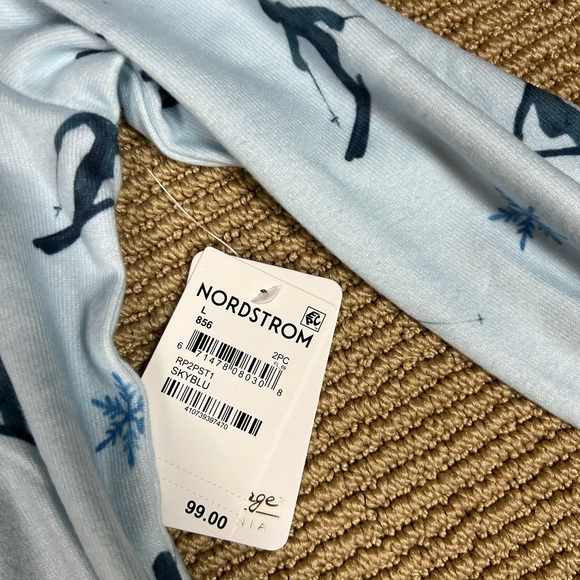 P.J. Salvage Light Blue Ski Snowflake Pajama Set - Picture 3 of 5